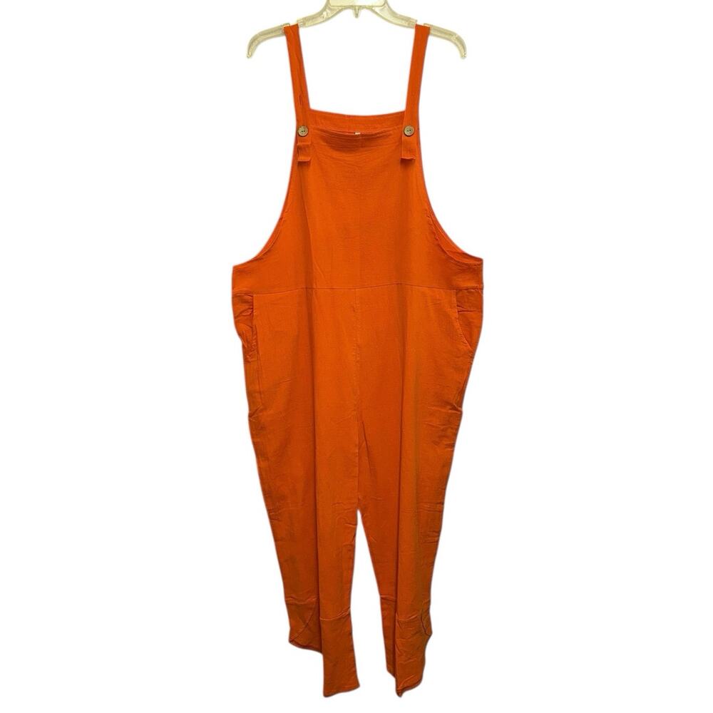 NWT Shebote Orange Overall Jumpsuit Romper XL